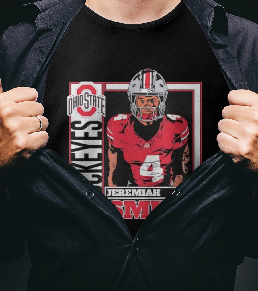 Ohio State Buckeyes Football Retro Jeremiah Smith 4 T-Shirt