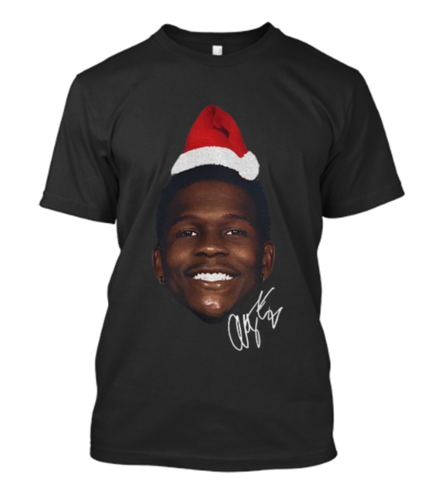 Anthony Edwards Santa Hat Christmas Signature T-Shirt