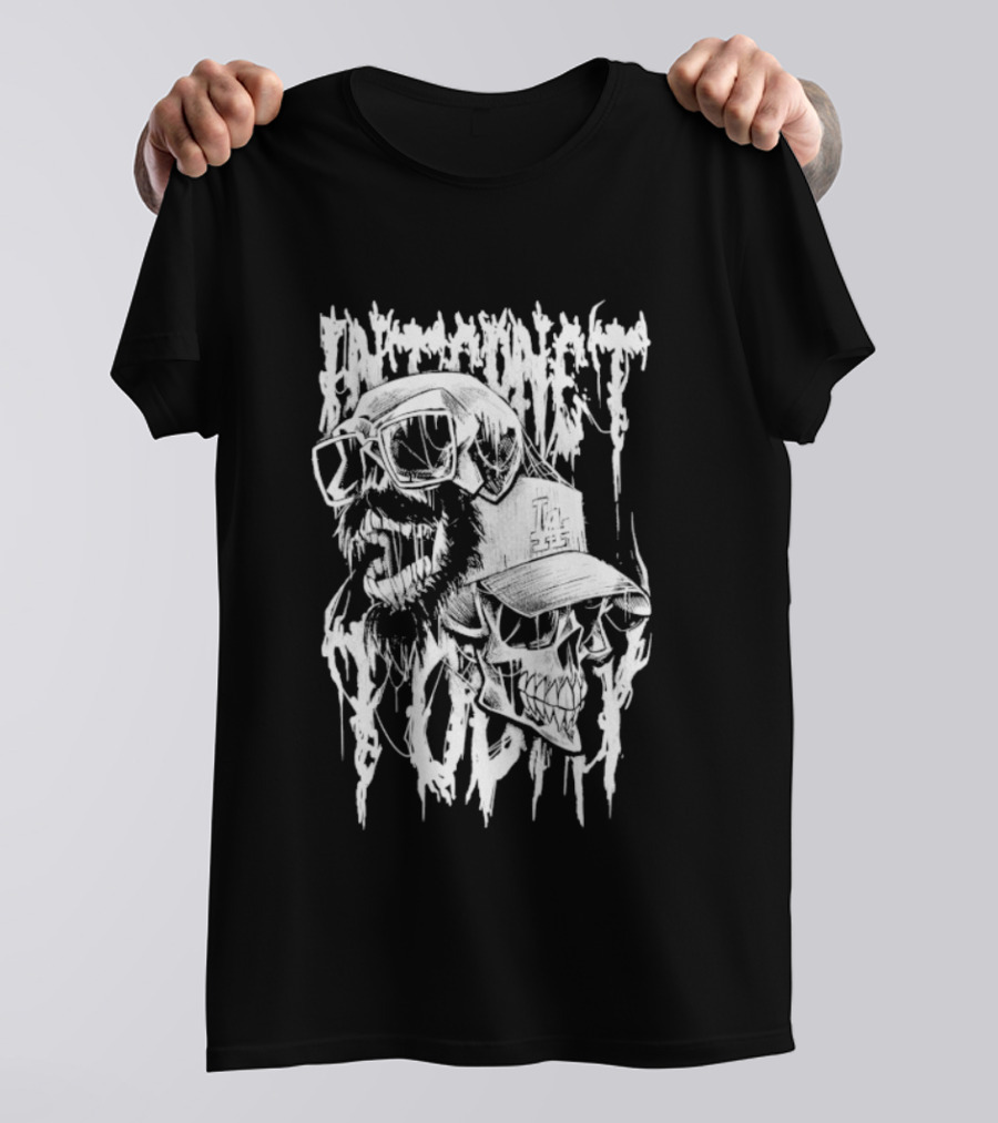 Internet Today Skully Dripping Skull Graphic T-Shirt