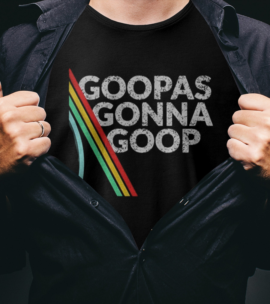 Goopas Gonna Goop Retro Stripes Burnt Peanut Color T-Shirt