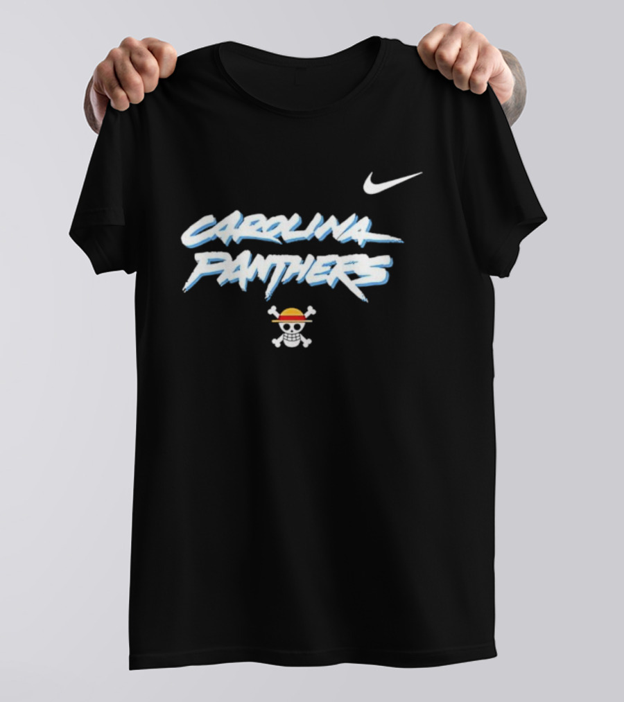 Carolina Panthers One Piece Anime Night Gameday Nike Crossover T-Shirt