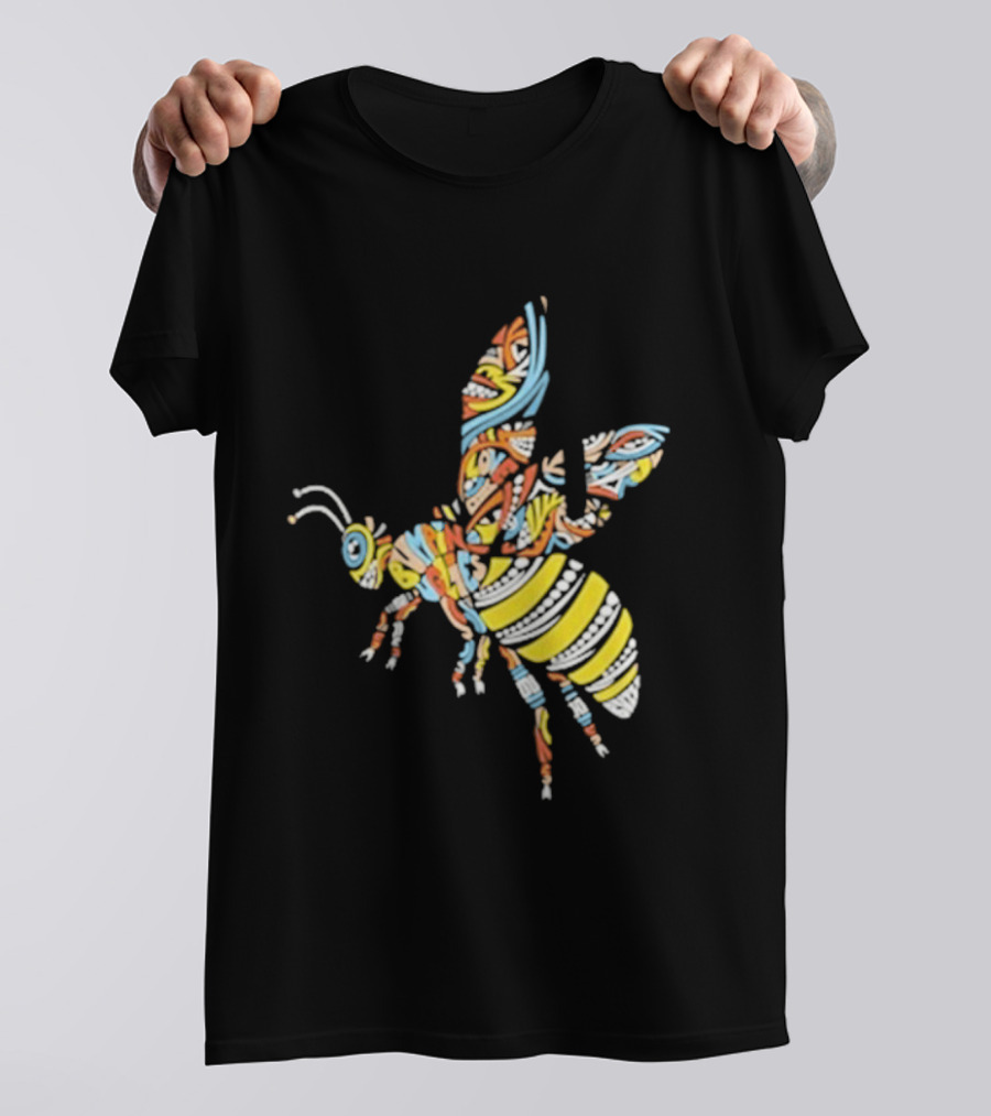 Bumpin Uglies Psychedelic Bee Vibrant Colorful Design T-Shirt