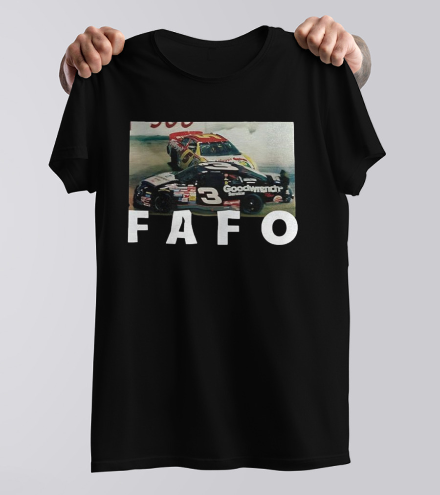 Dale Earnhardt FAFO NASCAR Winston Cup Series Goodwrench Car Racing Retro T-Shirt