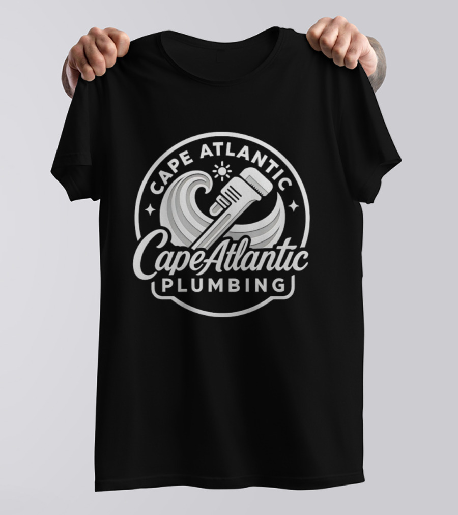Cape Atlantic Plumbing Wrench Wave Icon T-Shirt