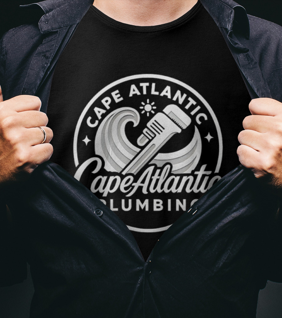 Cape Atlantic Plumbing Wrench Wave Icon T-Shirt