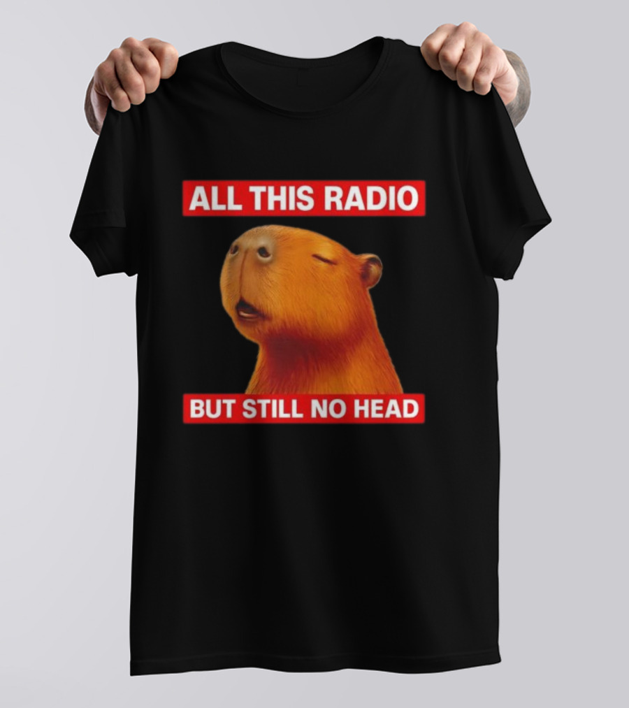 ALL THIS RADIO BUT STILL NO HEAD CAPYBARA T-Shirt