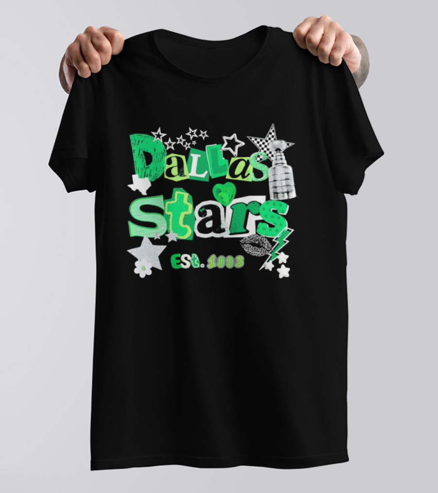 Dallas Stars Est 1993 Hockey Stanley Cup Stars Lightning T-Shirt