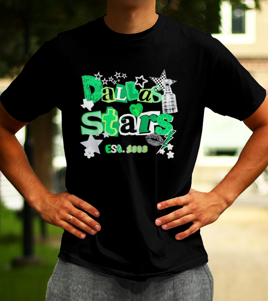 Dallas Stars Est 1993 Hockey Stanley Cup Stars Lightning T-Shirt