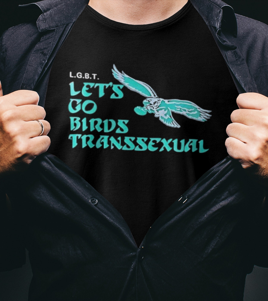 LGBT Let's Go Birds Transsexual Eagle Inspired Graphic T-Shirt