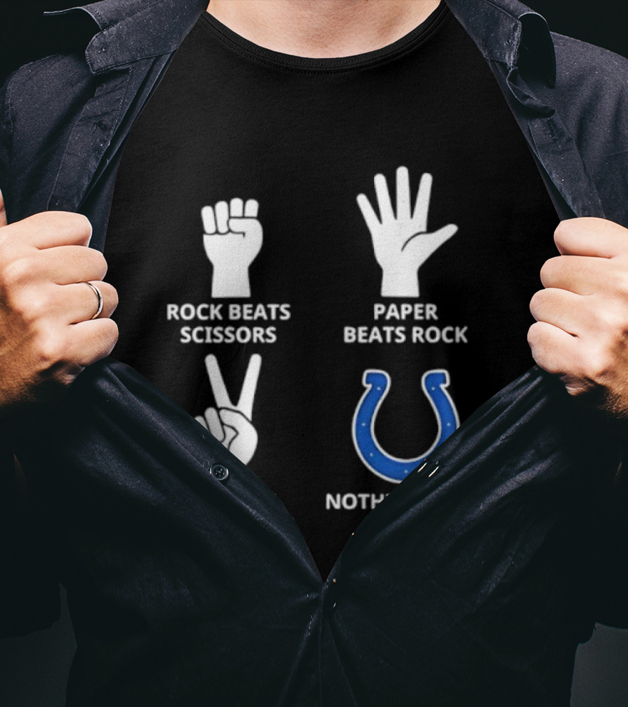 Rock Paper Scissors Colts Nothing Beats Indianapolis Football T-Shirt