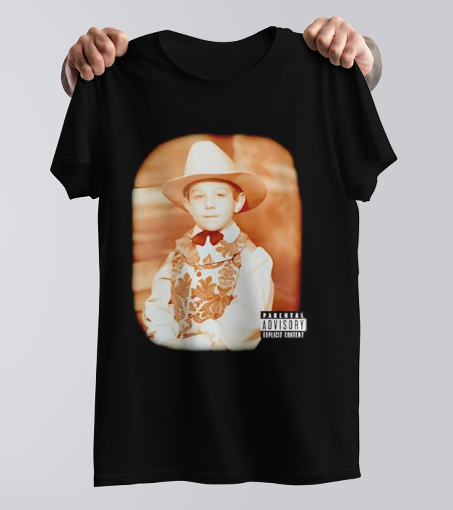 Cowboy Kid Parental Advisory Explicit Content T-Shirt