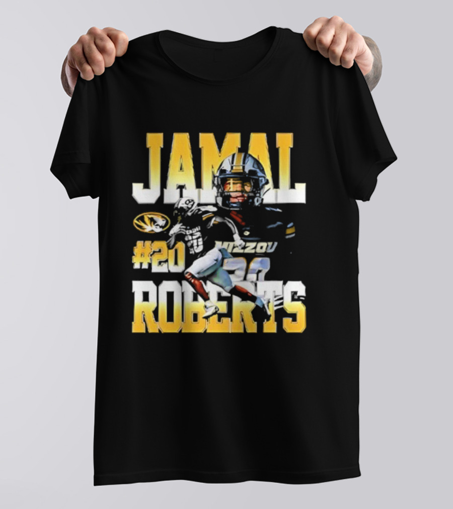 Jamals Roberts #20 Mizzou Tigers NIL Player T-Shirt