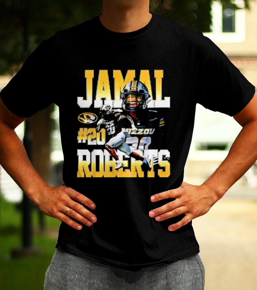 Jamals Roberts #20 Mizzou Tigers NIL Player T-Shirt
