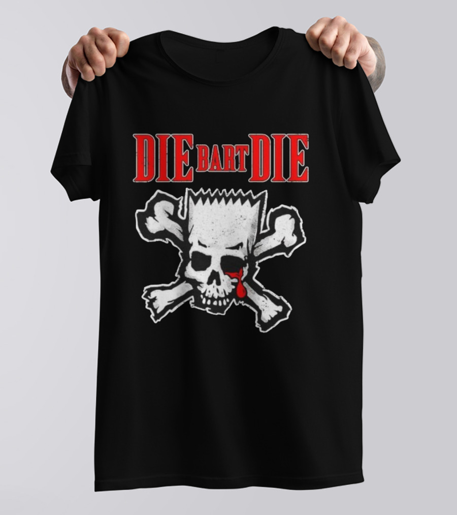 Die Bart Die Bart Simpson Skull Crossbones T-Shirt