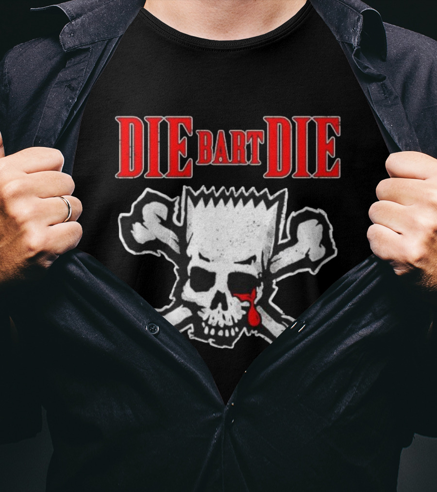 Die Bart Die Bart Simpson Skull Crossbones T-Shirt
