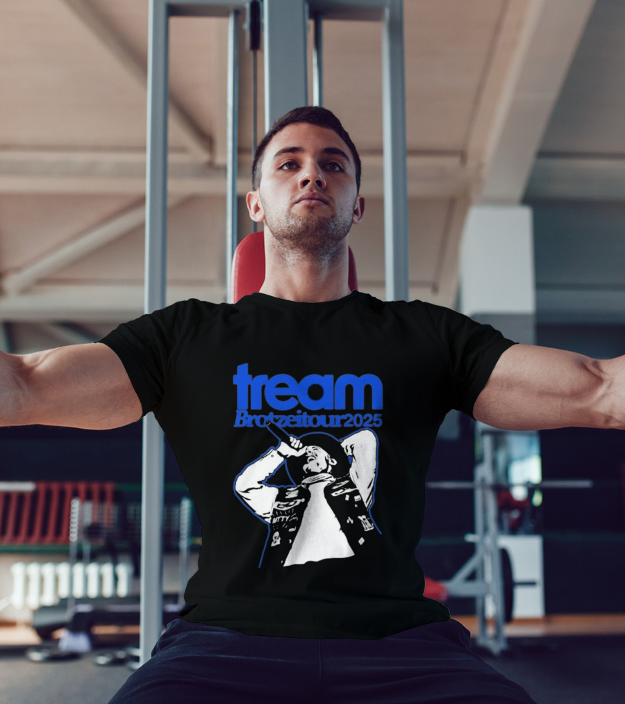 Tream BrotzeiTour 2025 Singer Microphone Illustration T-Shirt