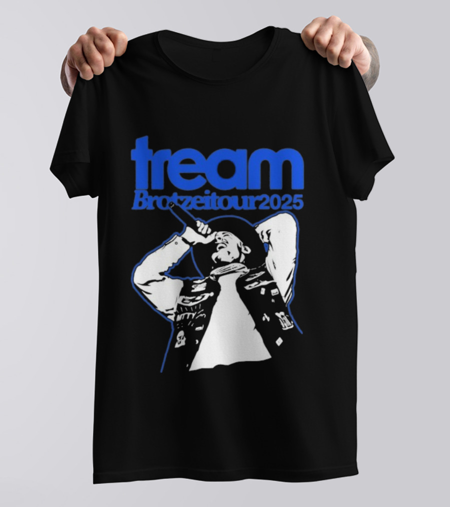 Tream BrotzeiTour 2025 Singer Microphone Illustration T-Shirt