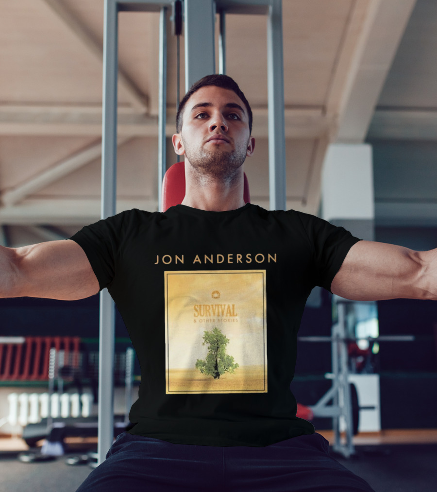 Jon Anderson Survival And Other Stories Album Cover Artwork Tree Desert Scene T-Shirt