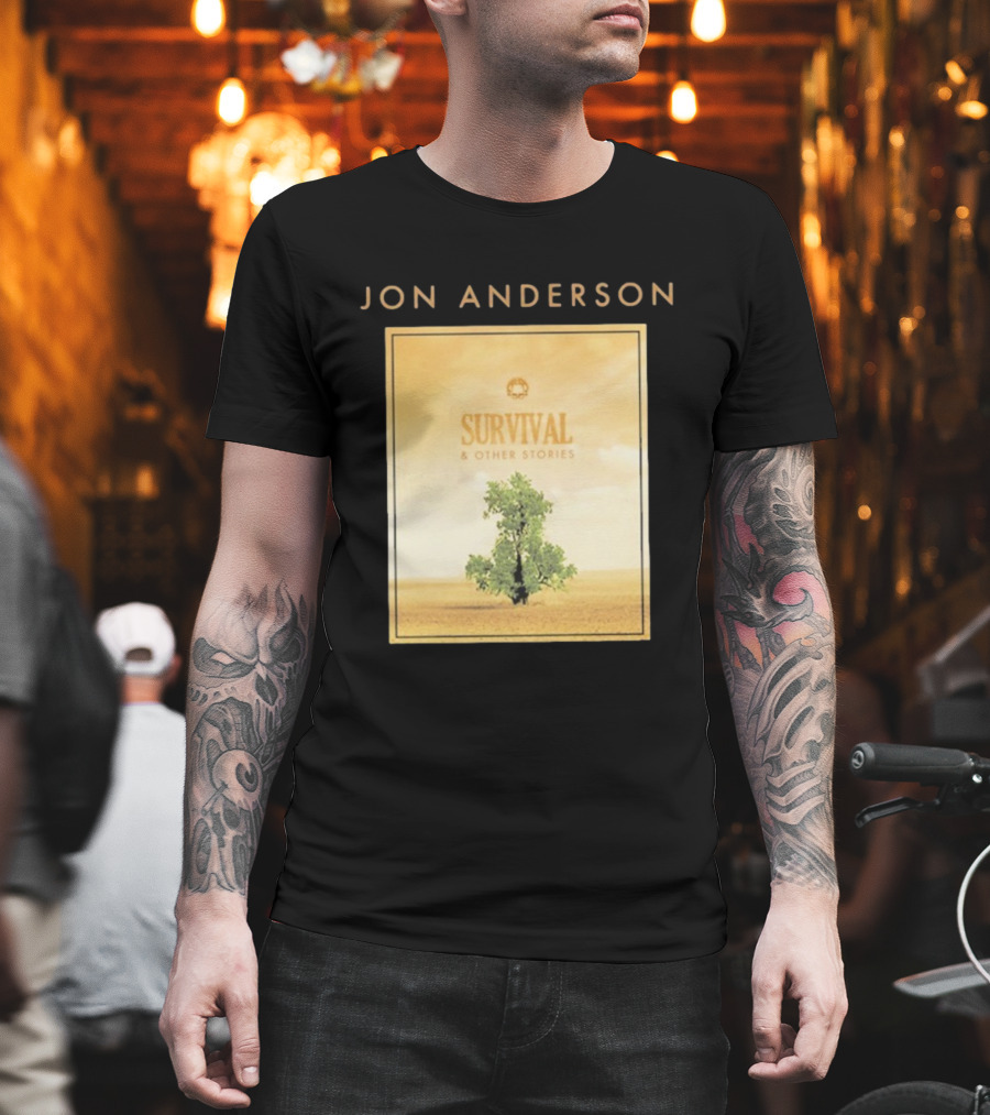 Jon Anderson Survival And Other Stories Album Cover Artwork Tree Desert Scene T-Shirt