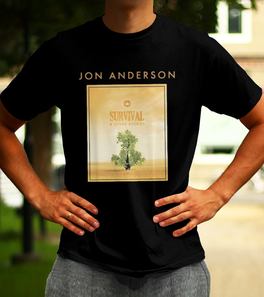 Jon Anderson Survival And Other Stories Album Cover Artwork Tree Desert Scene T-Shirt