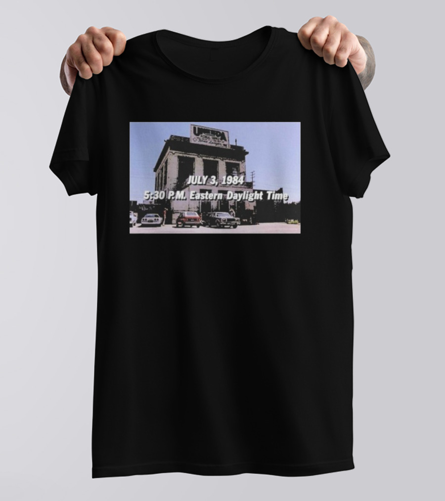 Union Gospel Mission Emergency Home Lodge July 3 1984 5:30 PM Eastern Daylight Time T-Shirt