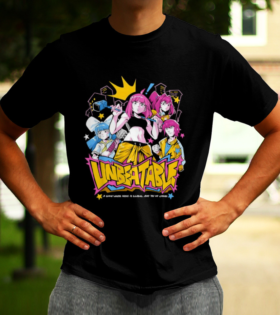 Unbeatable Rhythm Game A World Where Music Is Illegal T-Shirt