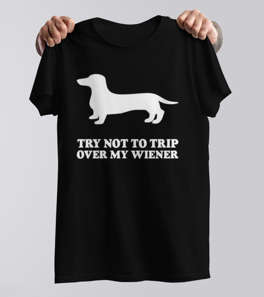 Try Not To Trip Over My Wiener Dachshund Jeremy Usbourne T-Shirt