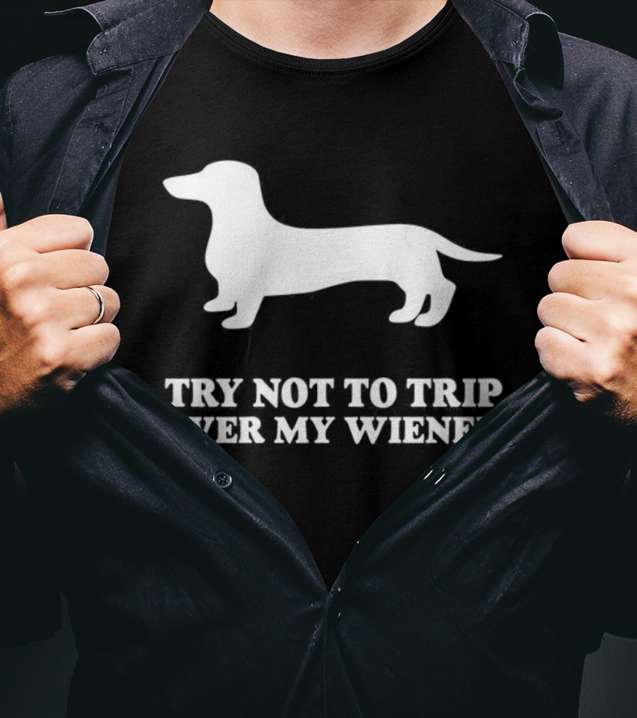 Try Not To Trip Over My Wiener Dachshund Jeremy Usbourne T-Shirt