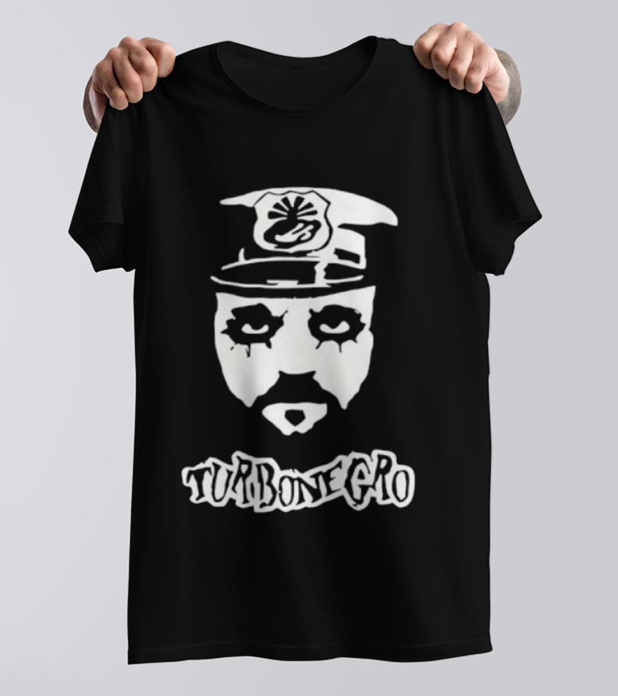 Turbonegro Hank Von Helvete Masked Face With Officer Hat T-Shirt