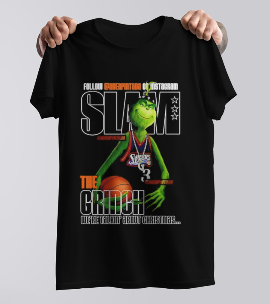 Philadelphia 76ers Basketball Slam The Grinch Christmas Celebration T-Shirt