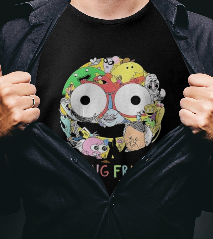Smiling Friends Colorful Character Collage Faces T-Shirt