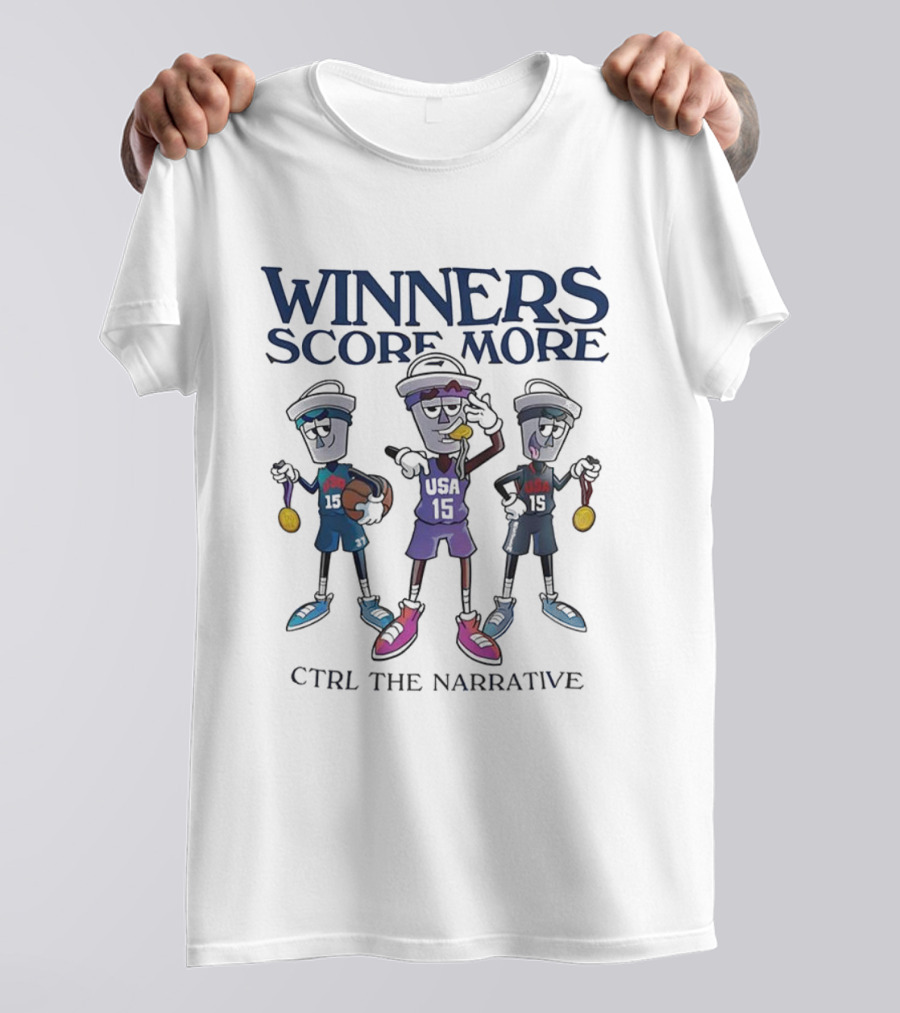 Winners Score More USA Gold Medal Basketball Mascot T-Shirt
