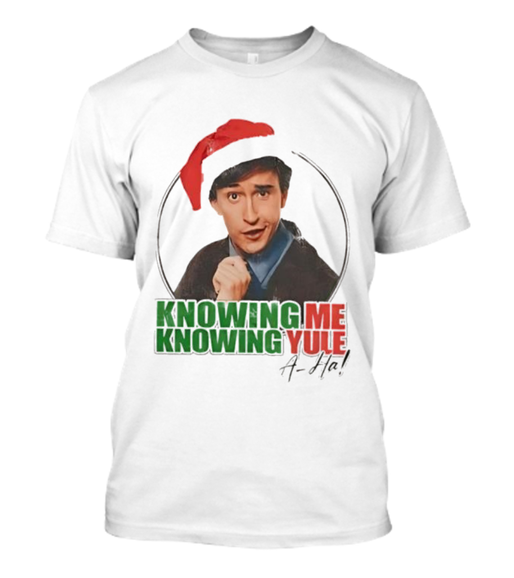 Knowing Me Knowing Yule Alan Partridge A-ha Christmas Santa Hat T-Shirt