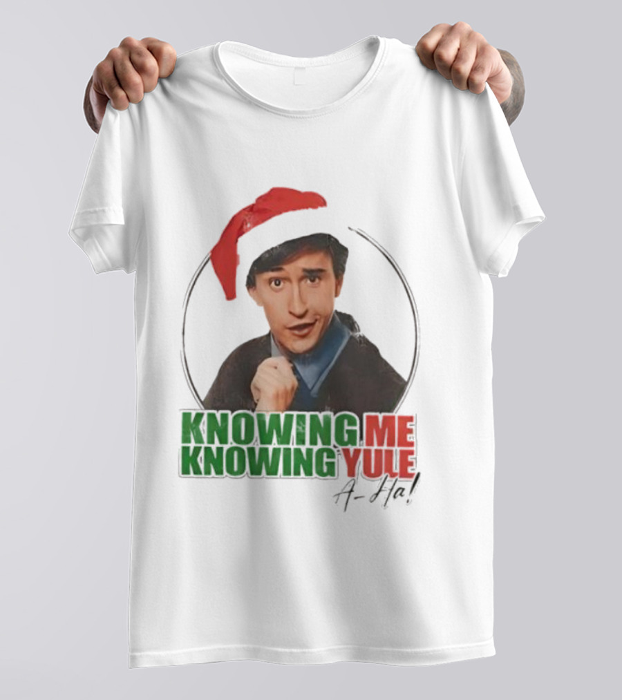 Knowing Me Knowing Yule Alan Partridge A-ha Christmas Santa Hat T-Shirt