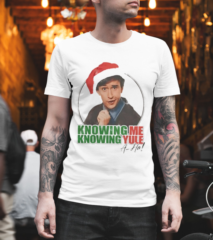 Knowing Me Knowing Yule Alan Partridge A-ha Christmas Santa Hat T-Shirt