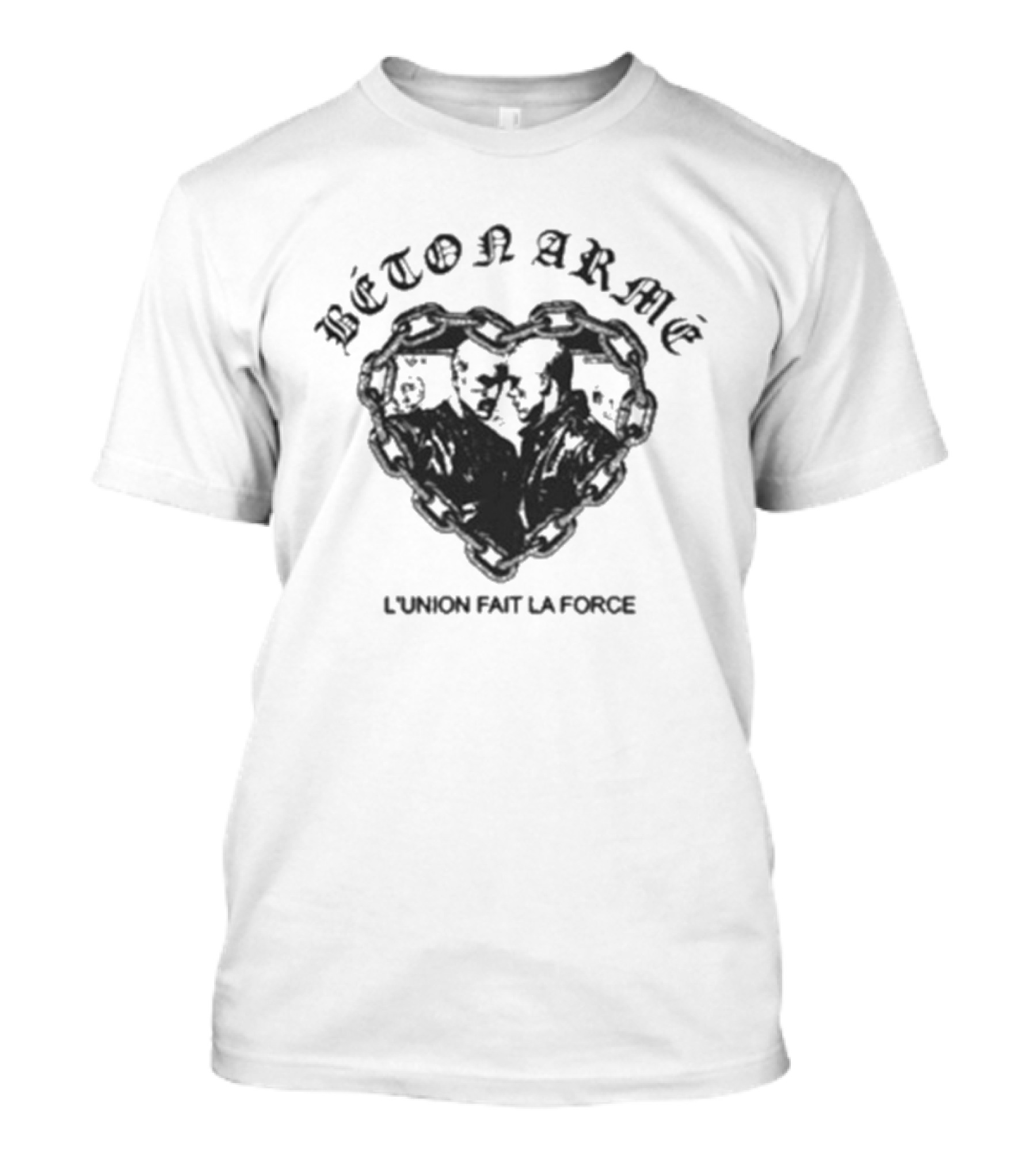 Béton Armé L Union Fait La Force Heart Design T-Shirt