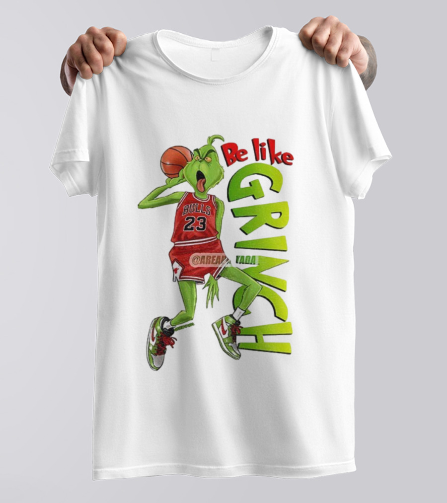 Be Like Grinch Bulls 23 Basketball Santa T-Shirt
