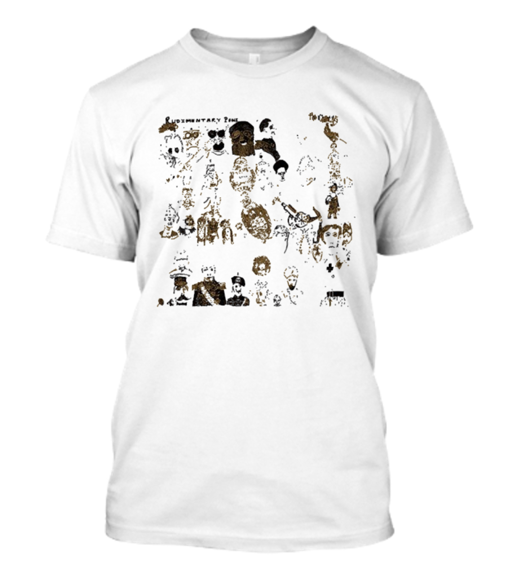 Rudimentary Peni The Chances Distorted Faces And Skeletons Imagery T-Shirt