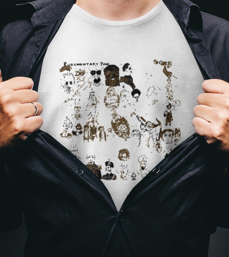 Rudimentary Peni The Chances Distorted Faces And Skeletons Imagery T-Shirt