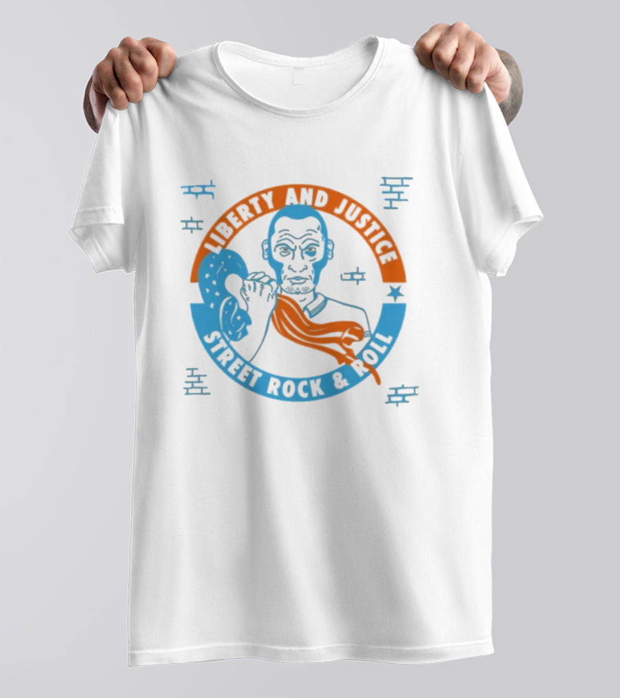Liberty And Justice Street Rock And Roll Music Art Expression T-Shirt