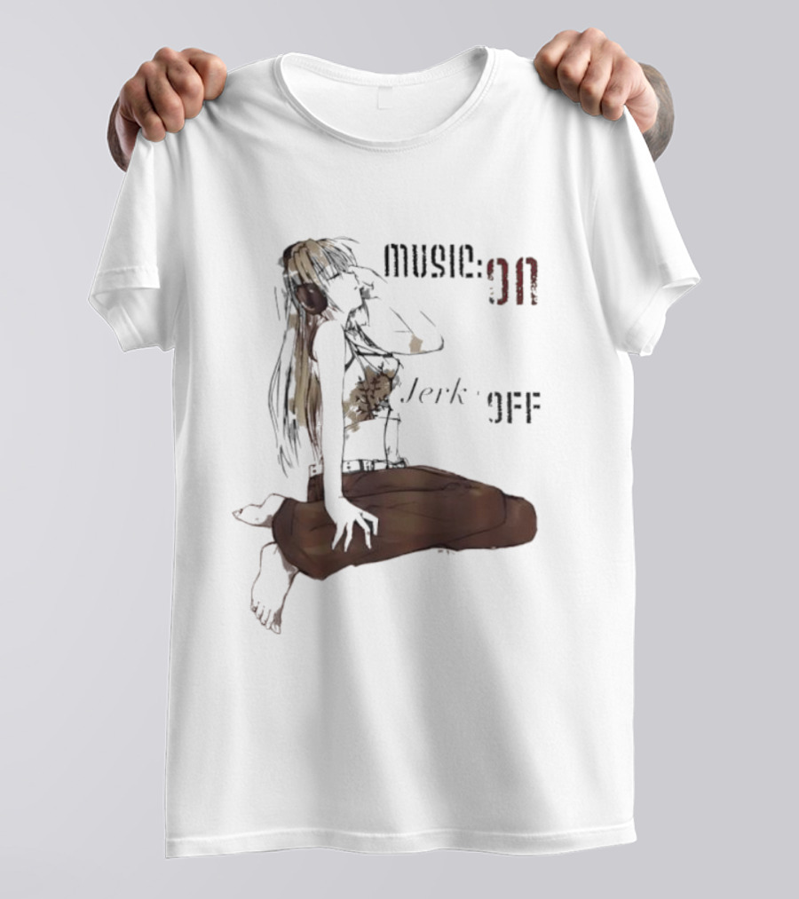 The Girl Music On Jerk Off Abstract Artwork T-Shirt