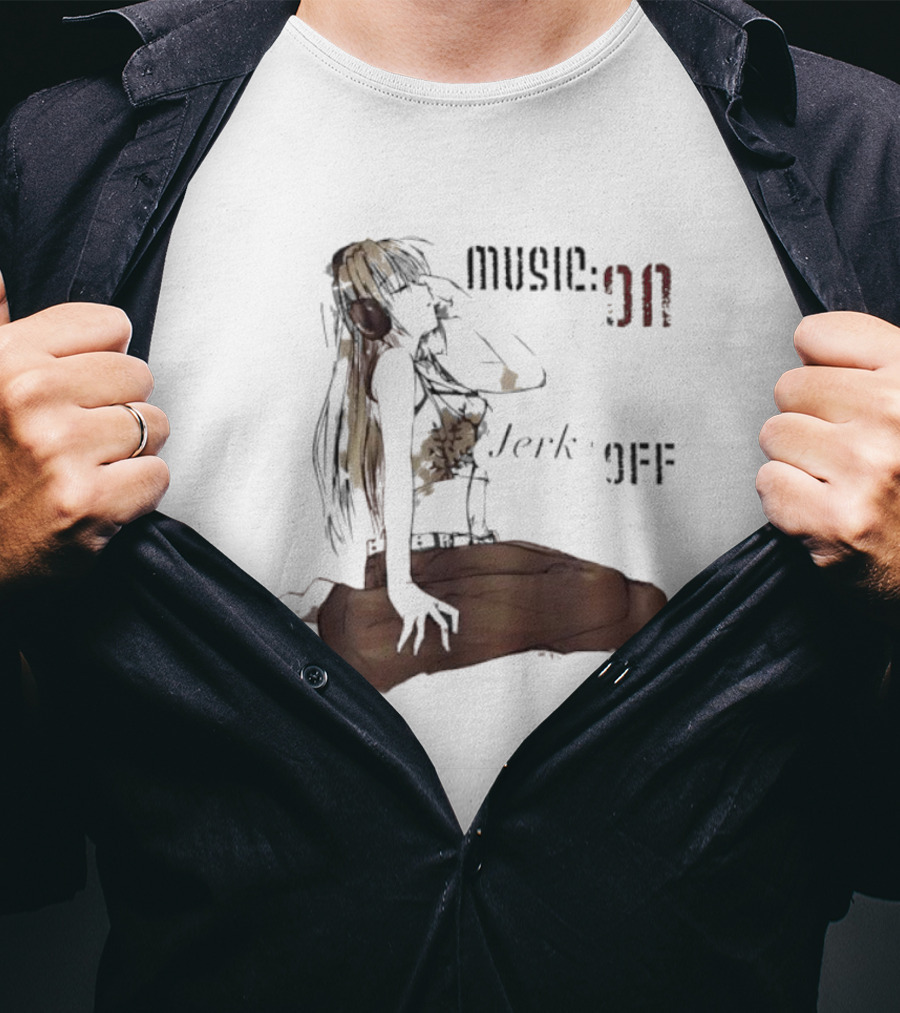 The Girl Music On Jerk Off Abstract Artwork T-Shirt