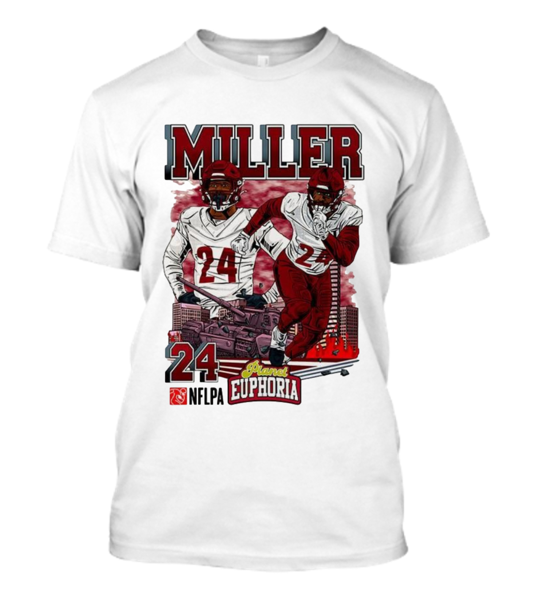 Miller 24 NFLPA Planet Euphoria Washington Commanders Tank Cartoon T-Shirt