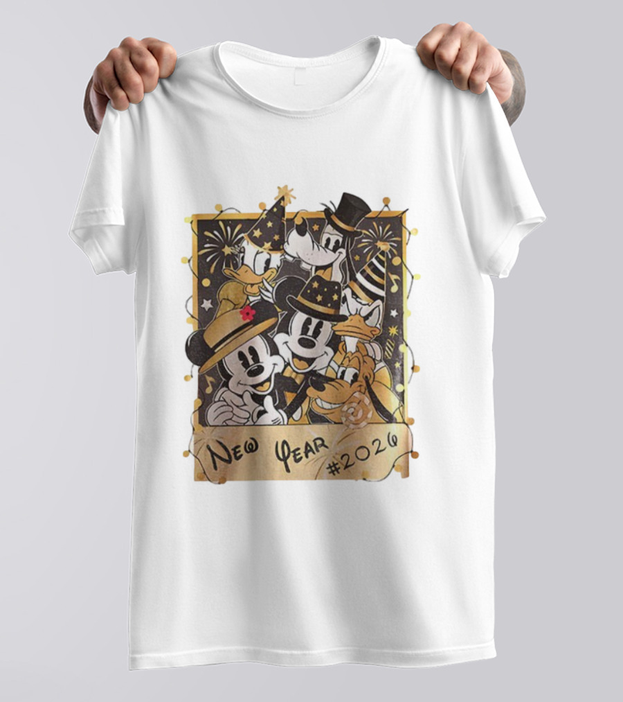 New Year 2026 Mickey And Friends Celebration T-Shirt