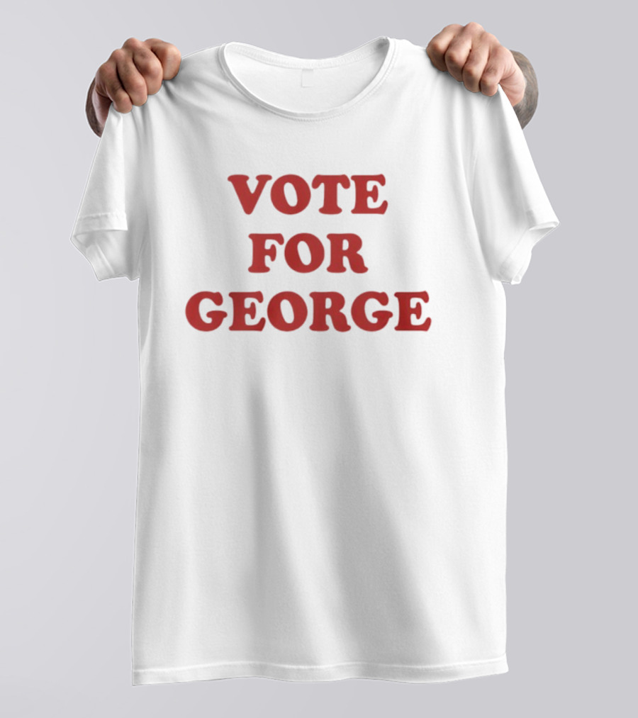 Vote For George Kittle Red Vintage Campaign Style T-Shirt