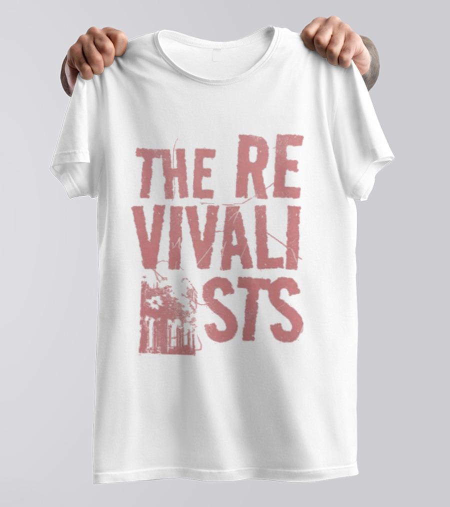 The Revivalists Bold Block Text With Building Outline T-Shirt