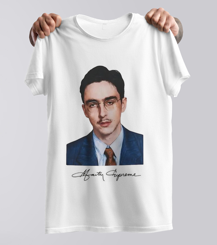 Timothee Chalamet Marty Signature Portrait Vintage Style T-Shirt