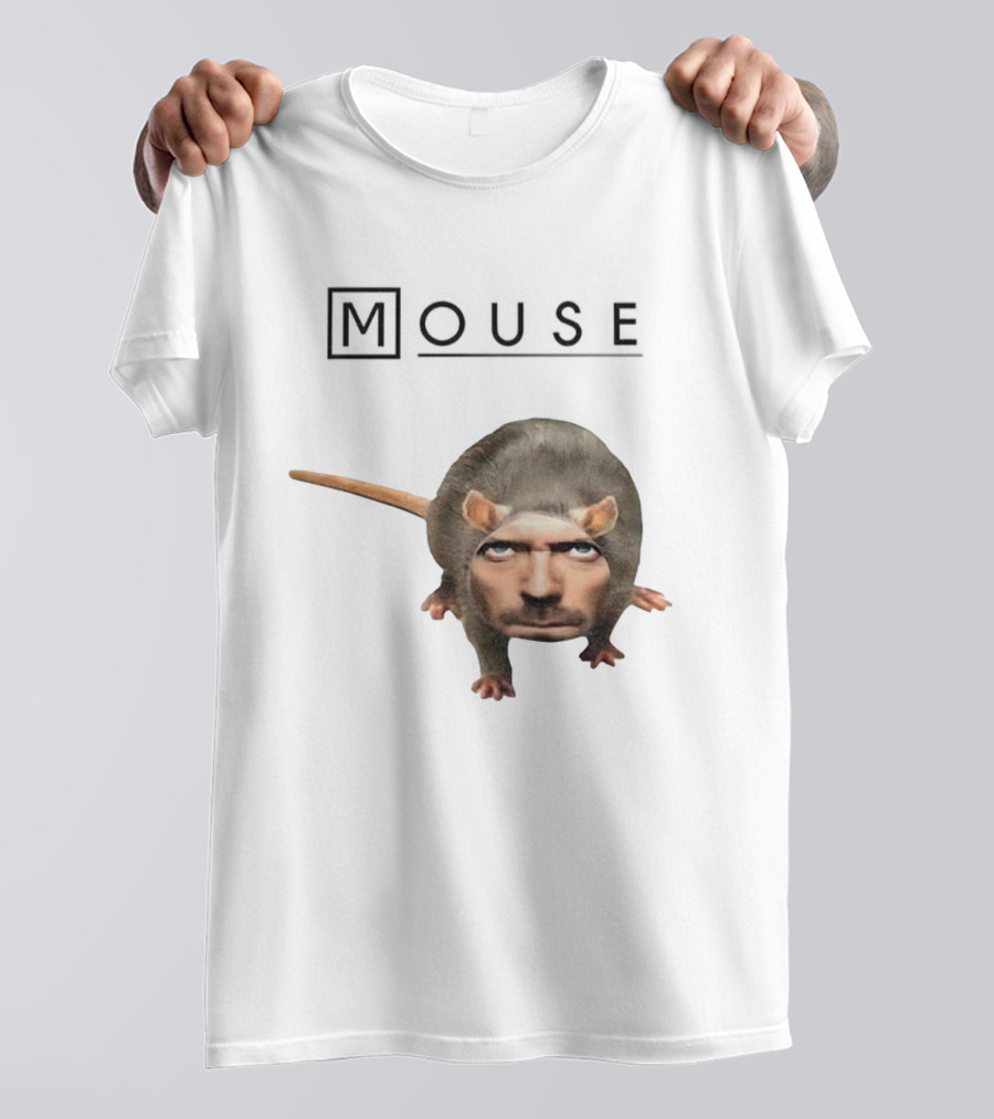 Hugh Laurie Dr. Gregory House Mouse Mashup Meme T-Shirt