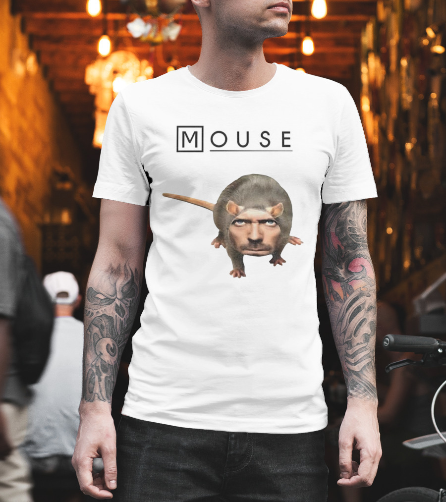 Hugh Laurie Dr. Gregory House Mouse Mashup Meme T-Shirt