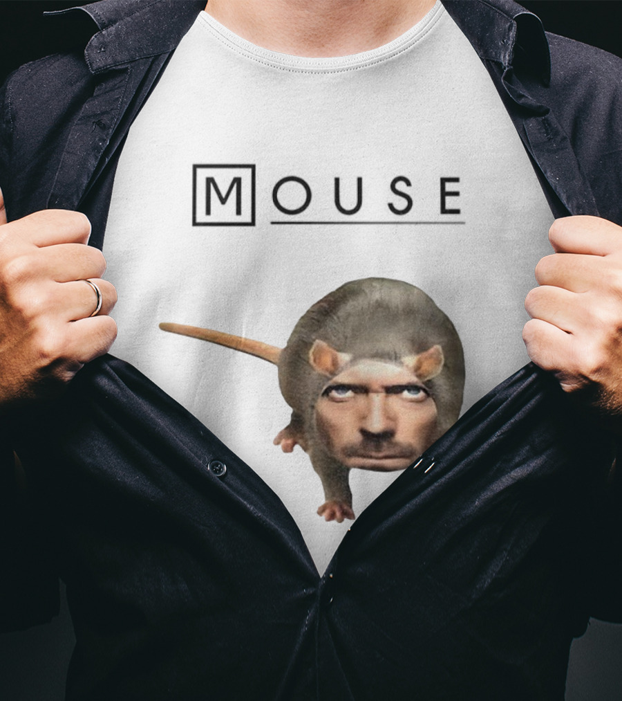 Hugh Laurie Dr. Gregory House Mouse Mashup Meme T-Shirt